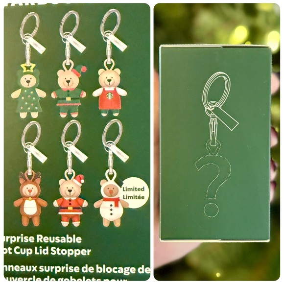 Starbucks Other - NEW & SEALED! Starbucks Holiday 2025 Surprise Reusable Hot Cup Lid Bear Stopper